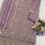 Lavender silk blend embroidered sharara set