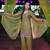 Olive silk blend embroidered palazzo set