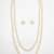 white gold double layer necklace set