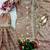 Light peach silk blend embroidered sharara set