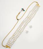 white pearl bridal necklace set