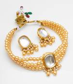 gold toned kundan choker set