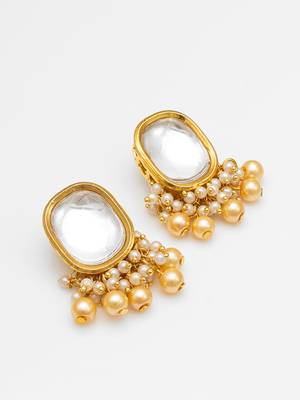 gold toned kundan choker set 2