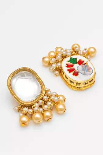 gold toned kundan choker set