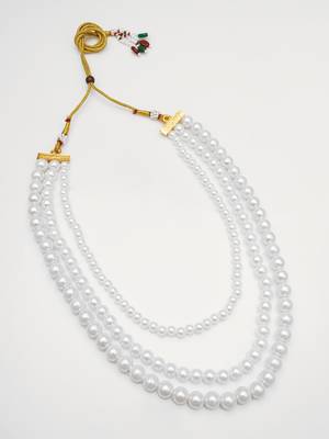 white pearl long necklace 3