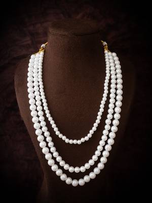 white pearl long necklace 1