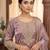 Lavender silk blend embroidered kurta set