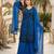 Blue faux georgette sequins palazzo set