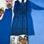 Blue faux georgette sequins palazzo set