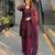 Plum faux georgette sequins palazzo set
