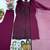 Plum faux georgette sequins palazzo set