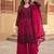 crimson wine faux georgette sequins palazzo set