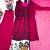 crimson wine faux georgette sequins palazzo set