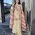Beige crepe embroidered sharara set