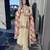 Beige crepe embroidered sharara set