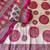white-pink digital printing with original mirror dola silk saree