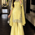 Yellow silk blend embroidered sharara set