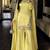 Yellow silk blend embroidered sharara set