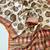 white-orange digital printing with original mirror dola silk saree