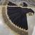 Black faux georgette embroidered gown set