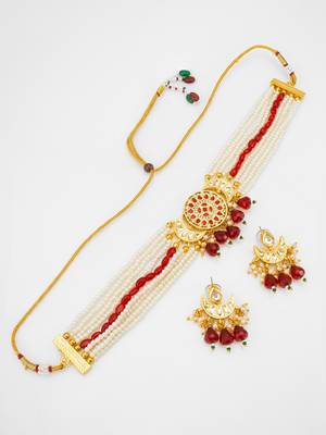 white pearl choker set 2
