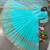 Sky blue faux georgette embroidered gown set