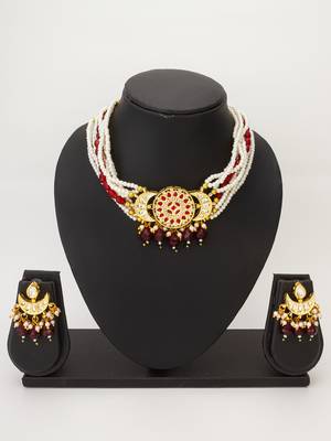 white pearl choker set 1