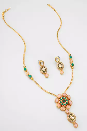 traditional kundan necklace set