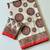 white-red digital printing with original mirror dola silk saree