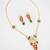 leaf pattern kundan necklace set