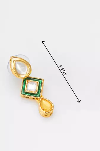 pearl green kundan necklace