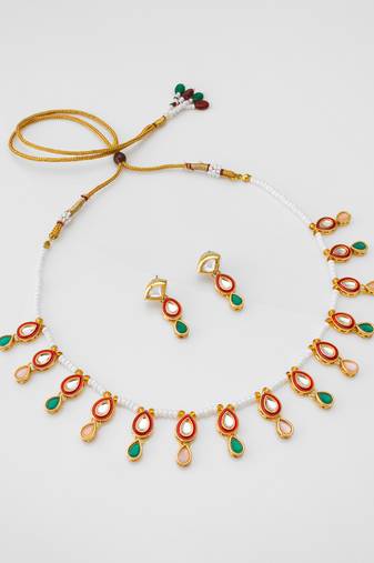 pearl bead necklace set