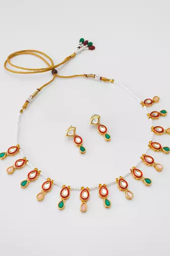 pearl bead necklace set