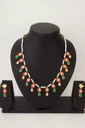 pearl bead necklace set