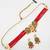 ruby red bead choker set
