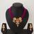 magenta bead choker set