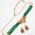 green bead multi layer choker