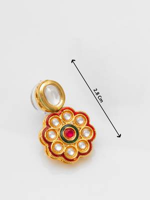 floral kundan pearl necklace set 5