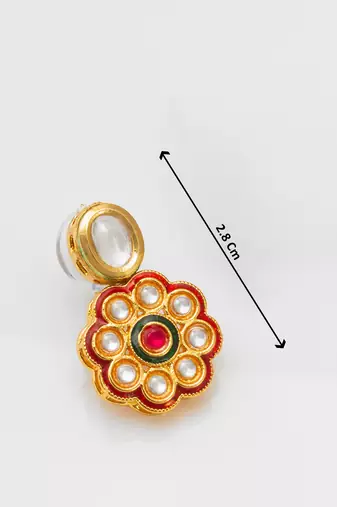 floral kundan pearl necklace set