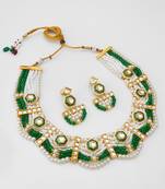 premium kundan pearl necklace set
