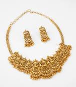 gold plated lakshmi temple set