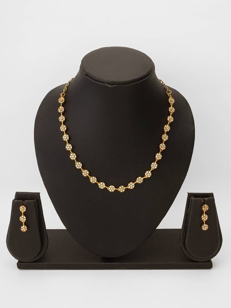gold plated ad necklace set