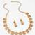 gold plated ad stone necklace set
