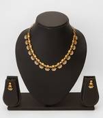 gold plated ad stone necklace set