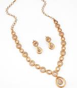 gold plated ad pendant necklace set