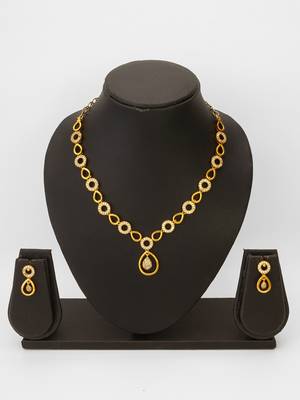gold plated ad pendant necklace set 4