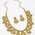 gold plated half moon necklace set