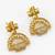 gold plated half moon necklace set