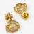 gold plated half moon necklace set