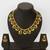 gold plated half moon necklace set